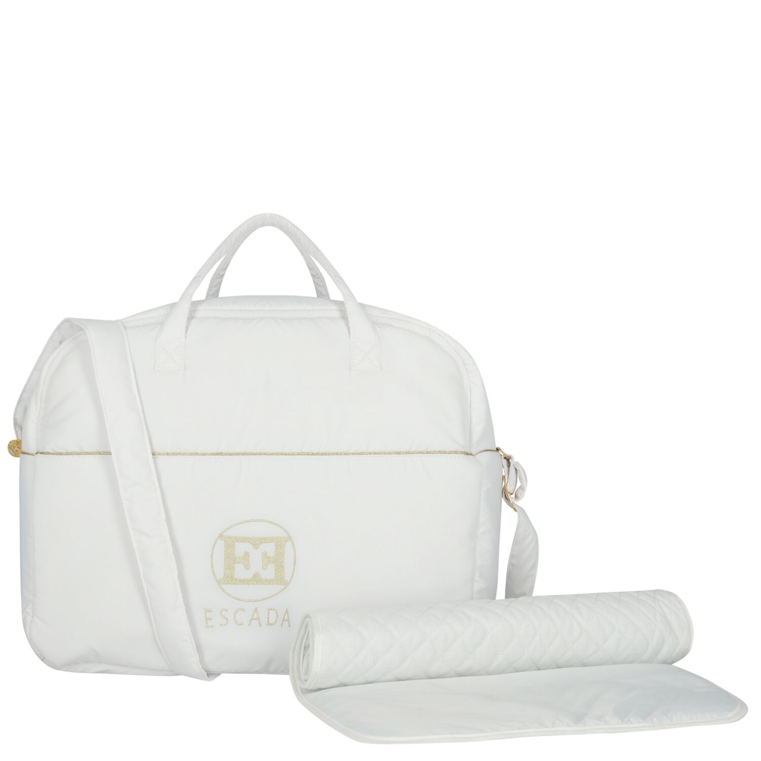 White Logo Baby Changing Bag, 1, hi-res