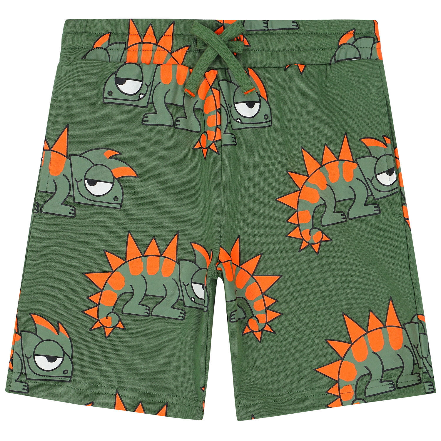 Boys Green Chameleon Shorts, 1, hi-res