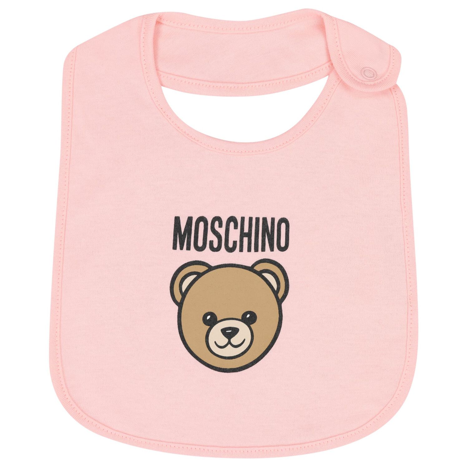 Baby Girls Pink Teddy Bear Logo Hat & Bib Gift Set, 5, hi-res