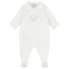 White Logo Babygrow, 1, hi-res
