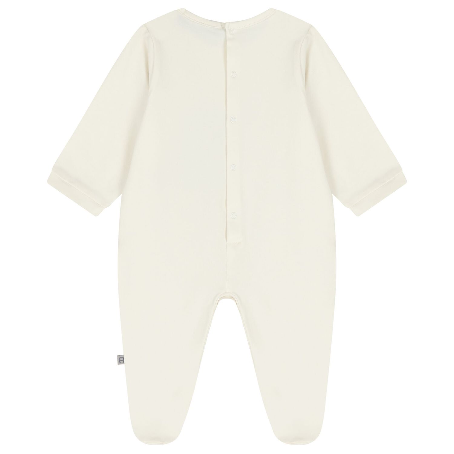 Ivory & Gold Logo Babygrow, 1, hi-res