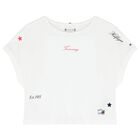 Girls White Logo T-Shirt, 1, hi-res