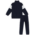 Boys Navy Blue Logo Tracksuit, 1, hi-res