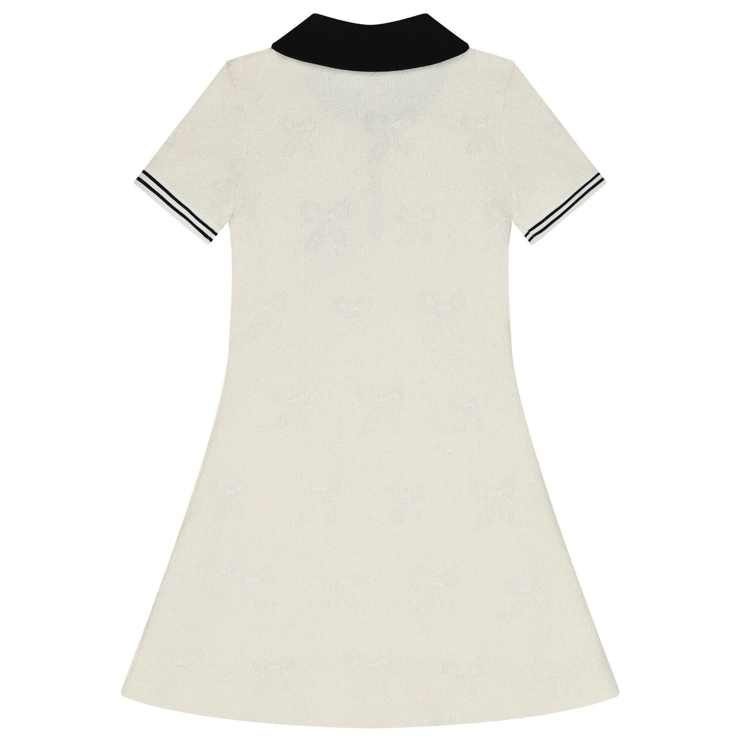 فستان بنات جاكار بفيونكة باللون الأبيض, 1, hi-res image number null