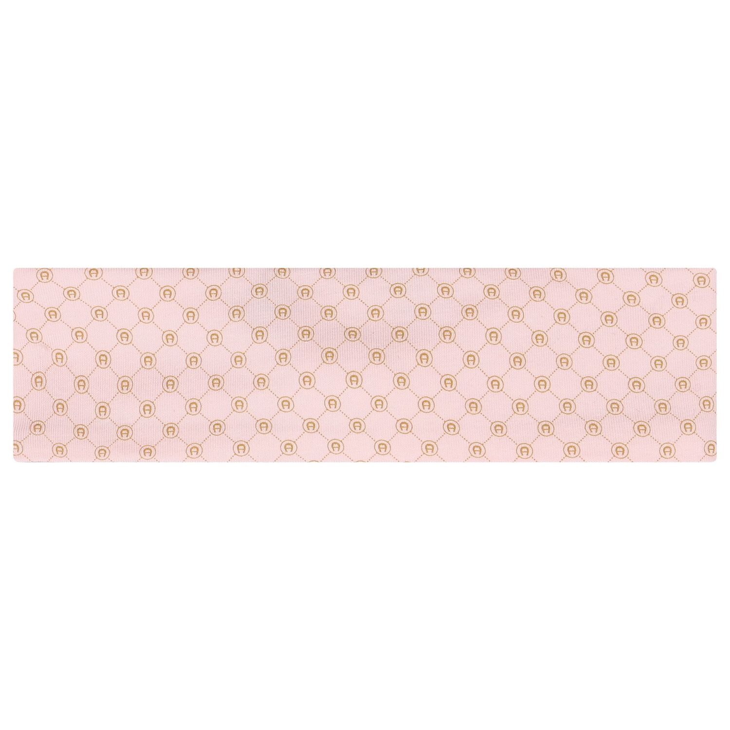 Baby Girls Pink & Gold Logo Headband, 2, hi-res image number null