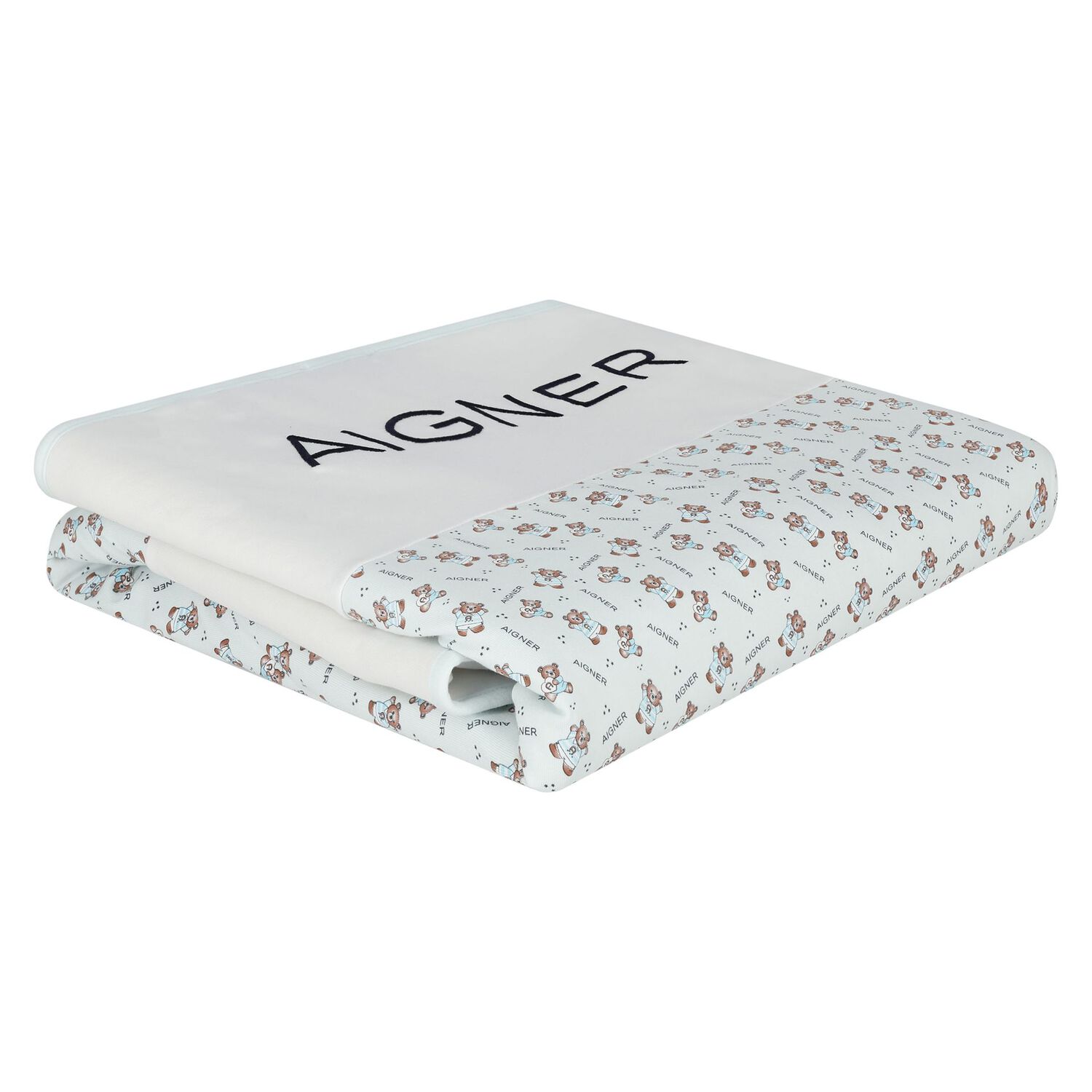 بطانية أولاد بالشعار باللون الأبيض والأزرق, 2, hi-res