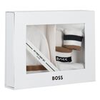 White Logo Hat & Booties Baby Gift Set, 1, hi-res