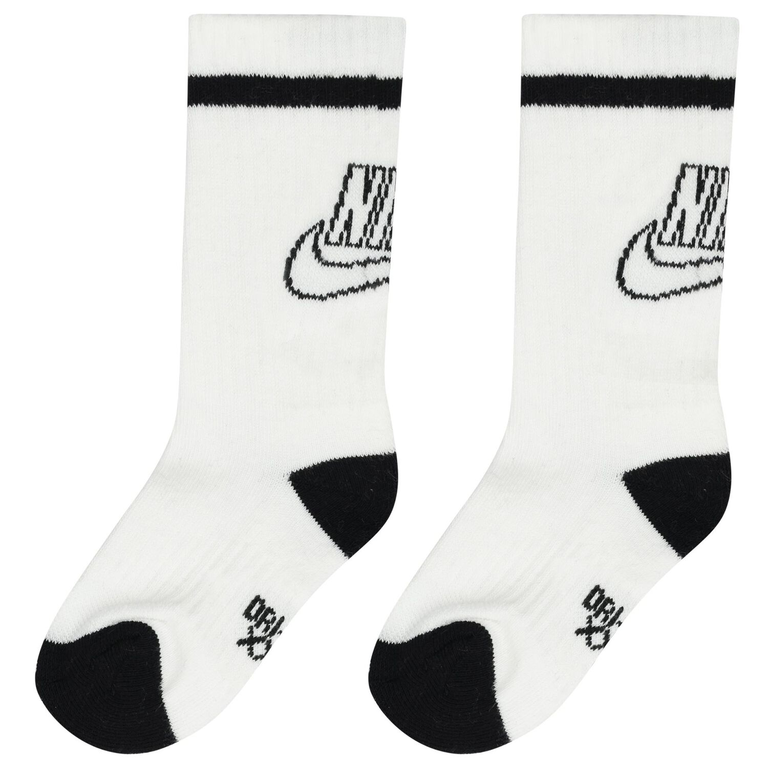 Boys White, Black & Grey Logo Socks ( 6-Pack ) , 1, hi-res