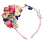 Girls Pink Floral Headband, 1, hi-res