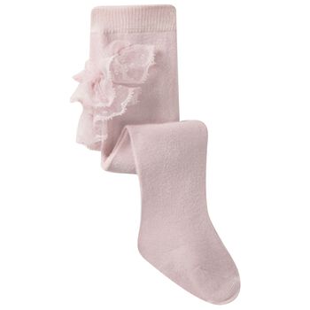 Baby Girls Pink Ruffle Tights