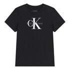 تيشيرت اولاد بالشعار باللون الاسود , 1, hi-res