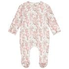 طقم هدايا ملابس أطفال بشعار افريقيا باللون الابيض والوردي للبنات, 2, hi-res