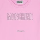 Girls Pink Logo Dress, 1, hi-res