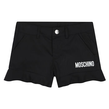 Girls Black Logo Shorts