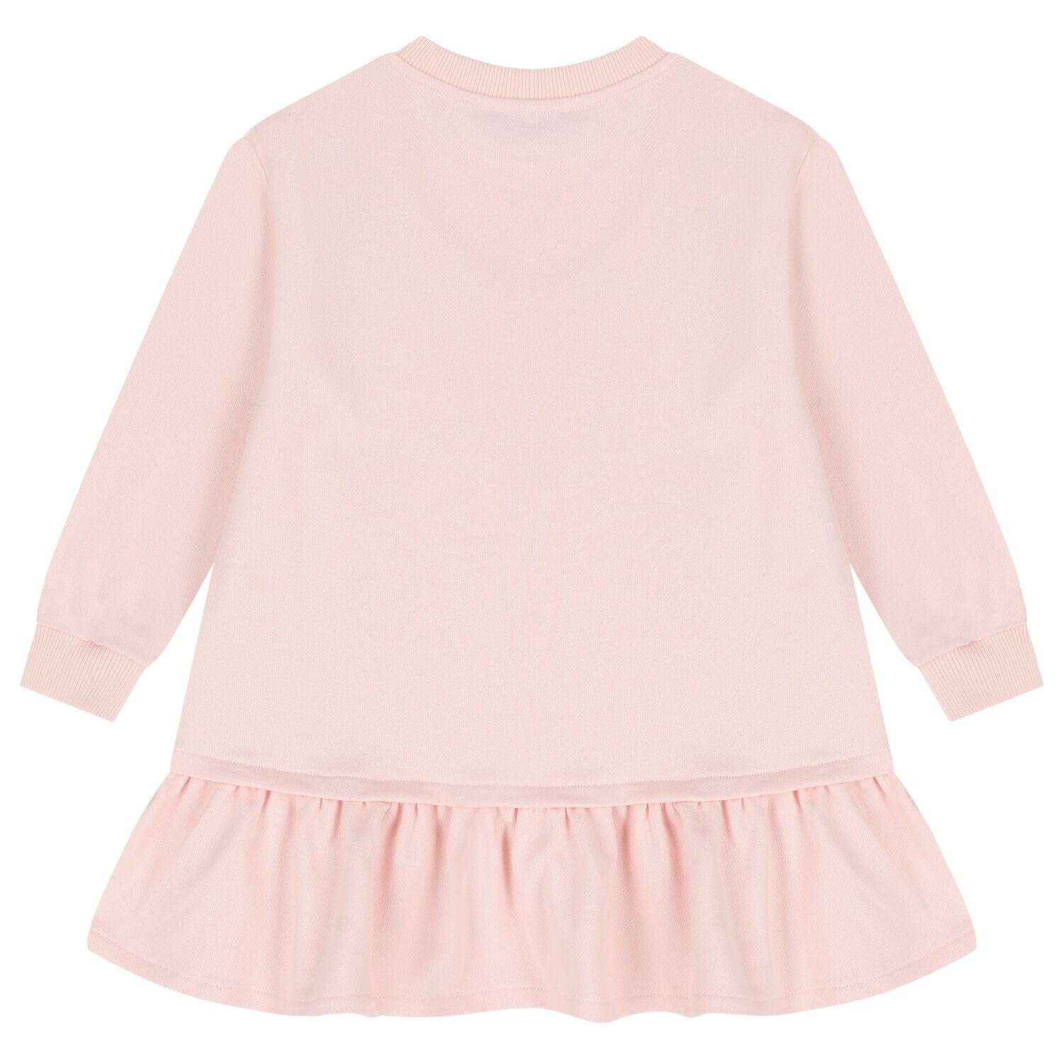 Girls Pink Zig Zag Bow Dress, 2, hi-res