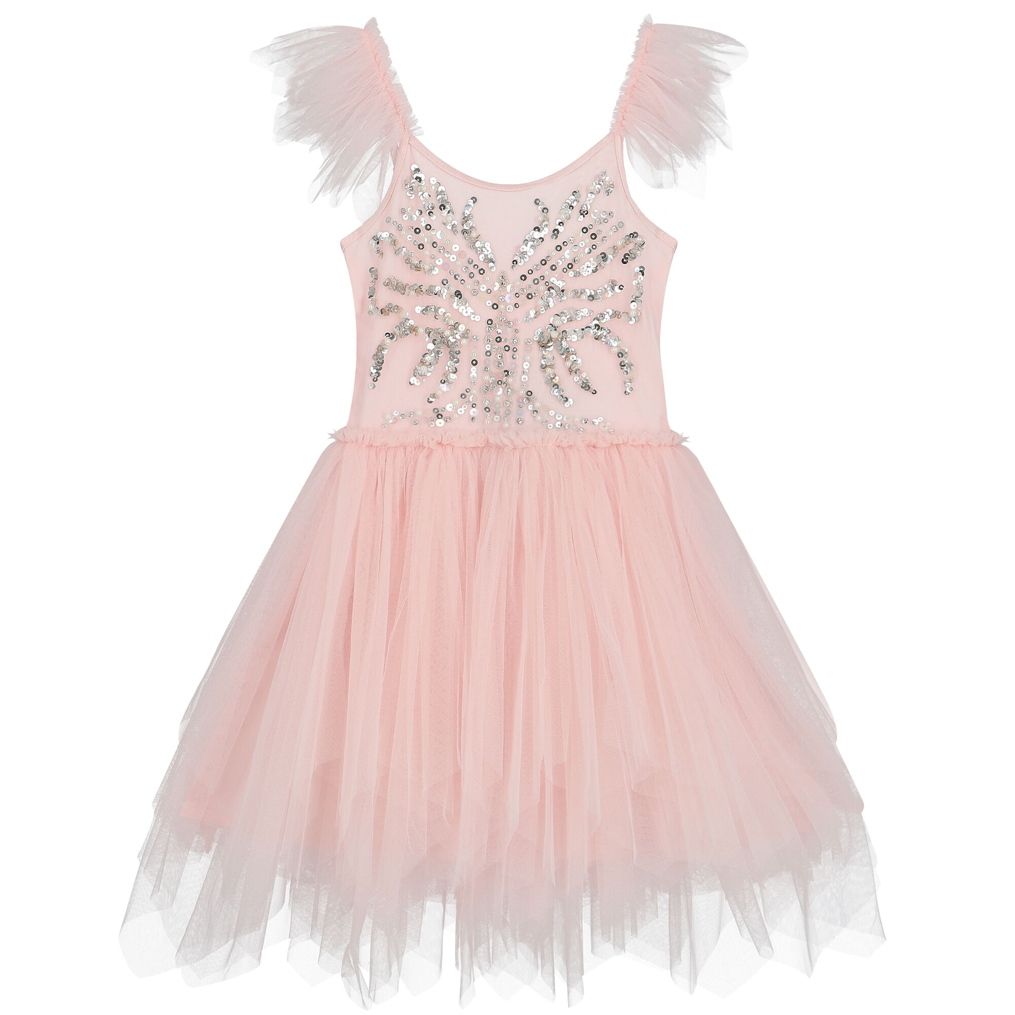 Ooh La. La Couture Girls Pink Sequin Tulle Dress Junior