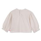 Younger Girls Ivory Heart Long Sleeeve Top, 1, hi-res
