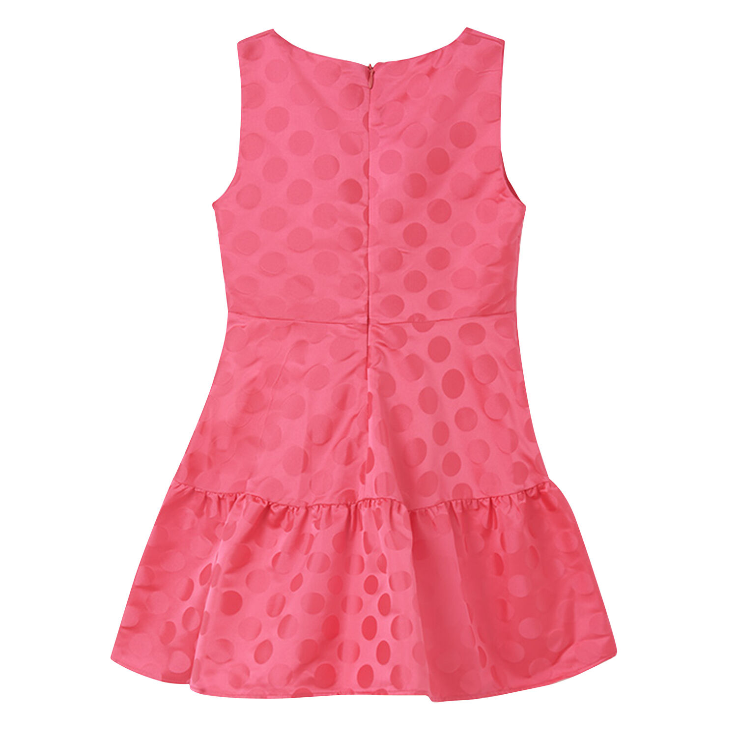 Girls Pink Polka Dot Dress, 1, hi-res