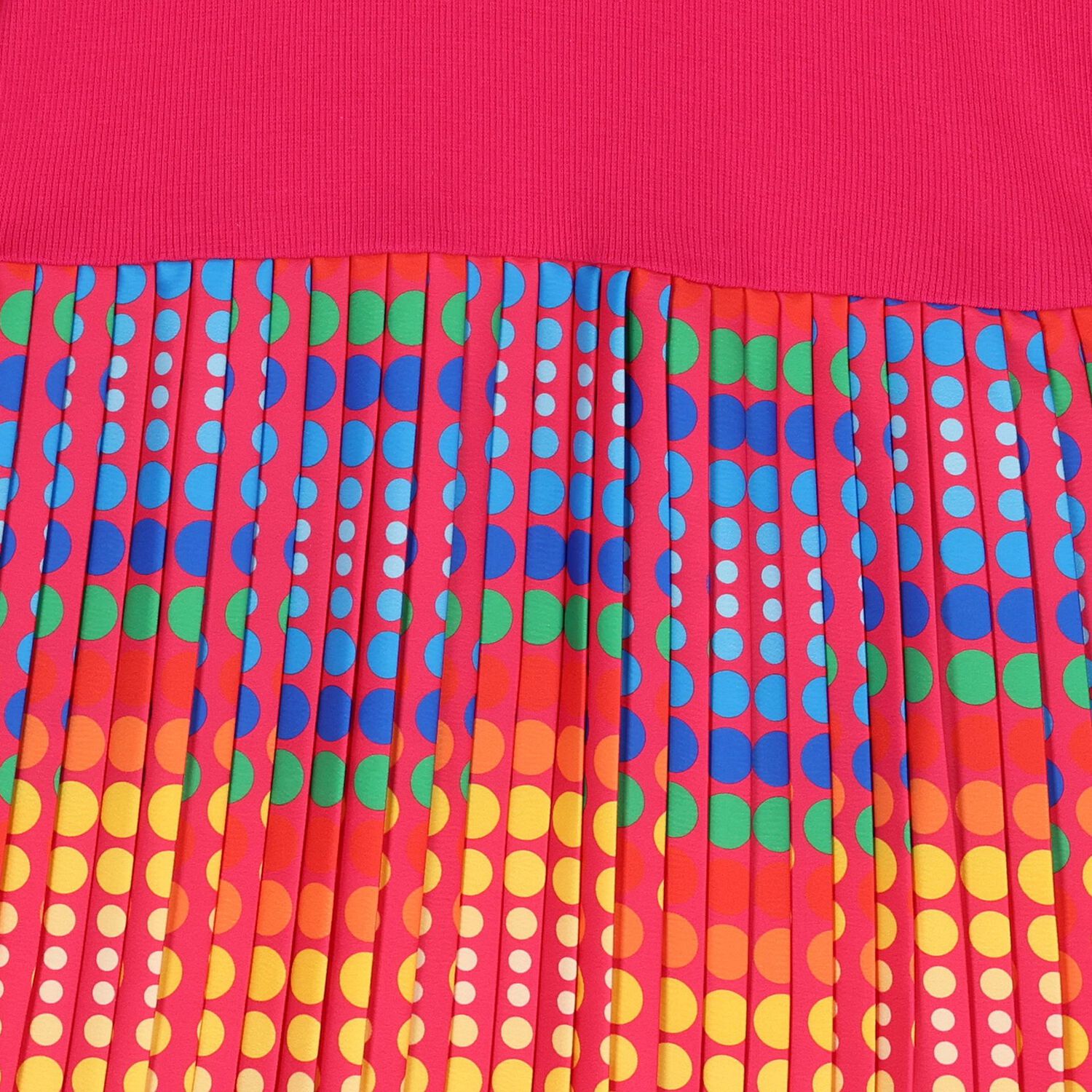 فستان ساتان مطوي باللون الوردي للبنات, 1, hi-res