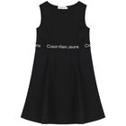 فستان بالشعار باللون الاسود, 1, hi-res