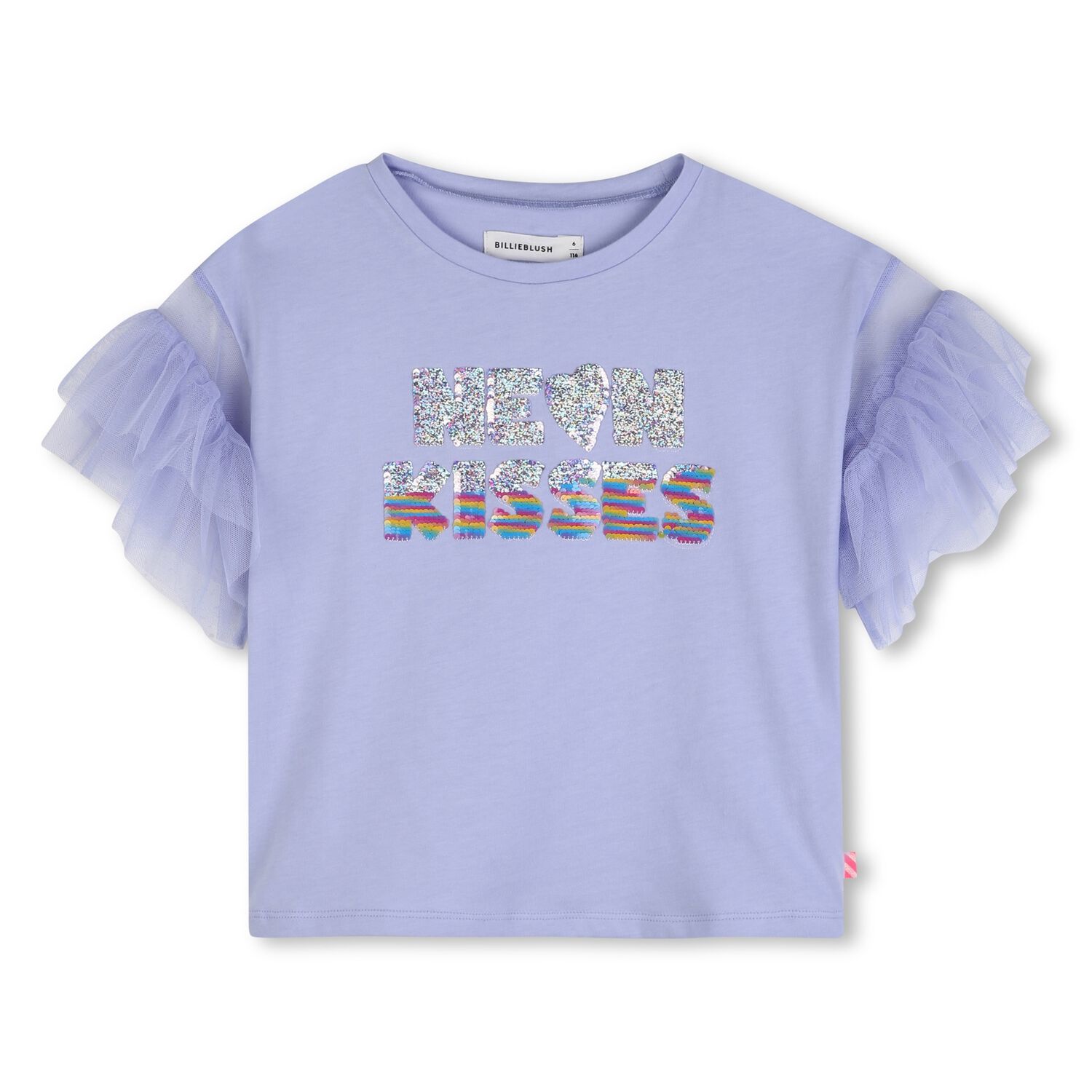 Girls Purple Sequin Tulle T-Shirt, 1, hi-res