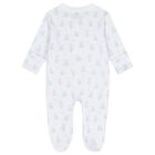 Baby Boys White & Blue Teddy Bear Time Babygrow, 1, hi-res