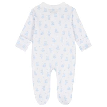 افرول اولاد بطبعه تيدى بير باللون الابيض والازرق 