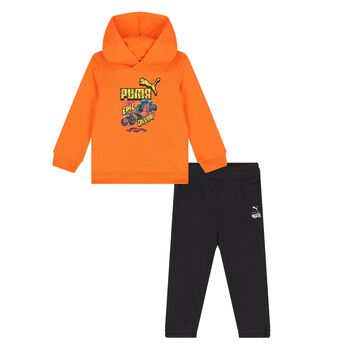 Younger Boys Orange & Black Hot Wheels Tracksuit