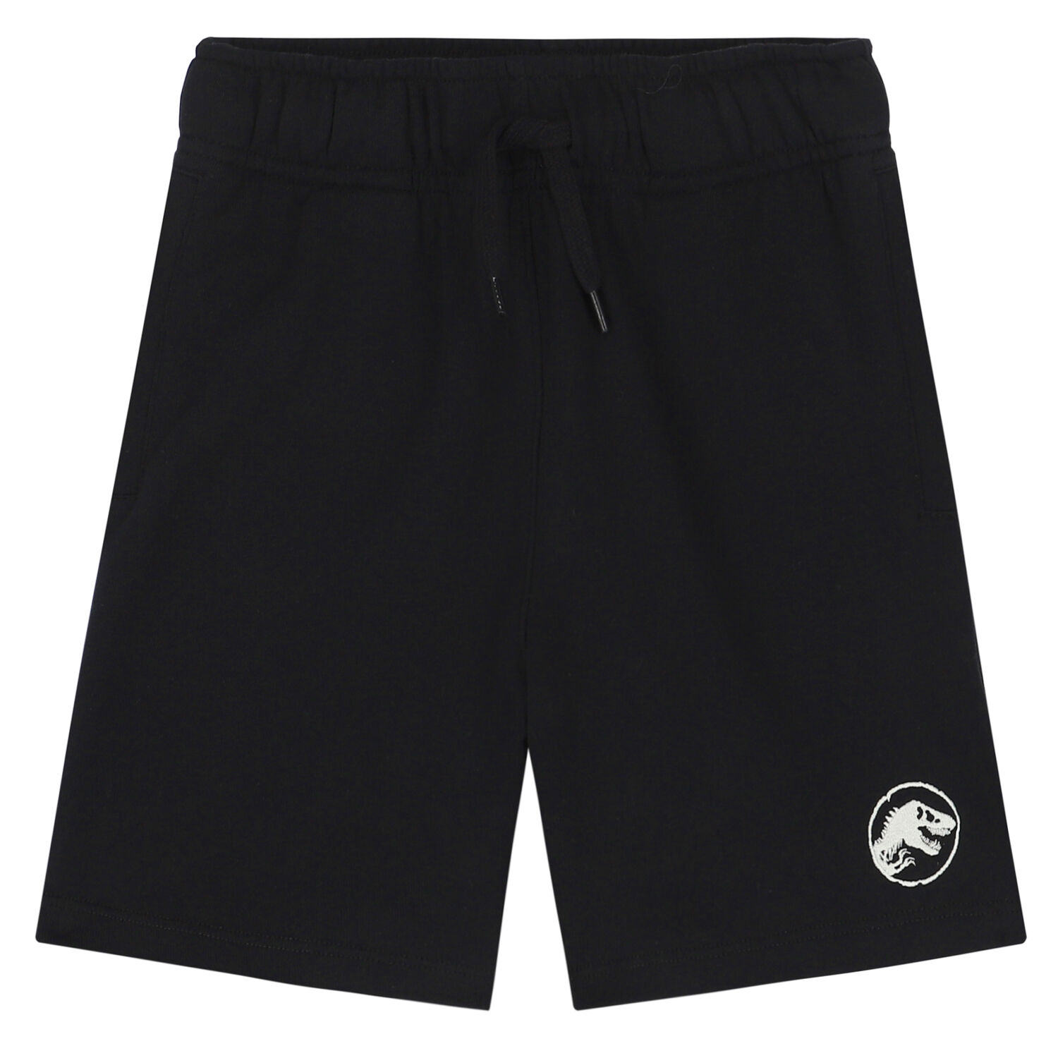 Black Embroidered Jurassic Logo Shorts, 1, hi-res image number null