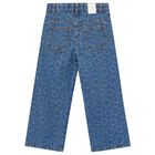 Girls Blue Heart Denim Jeans, 1, hi-res