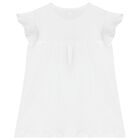 طقم ليجنز مزين بزهرة بيضاء للبنات, 1, hi-res