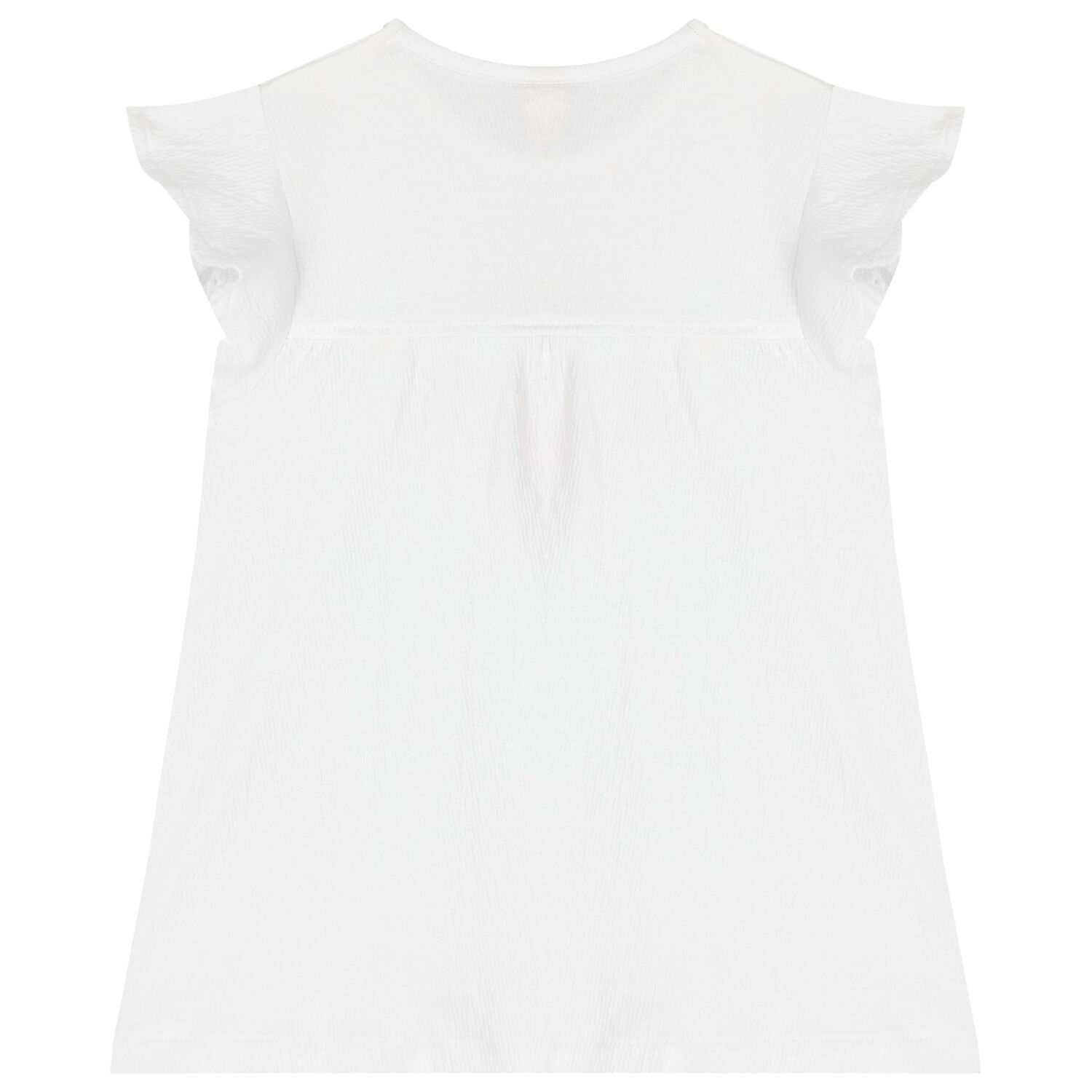 طقم ليجنز مزين بزهرة بيضاء للبنات, 1, hi-res