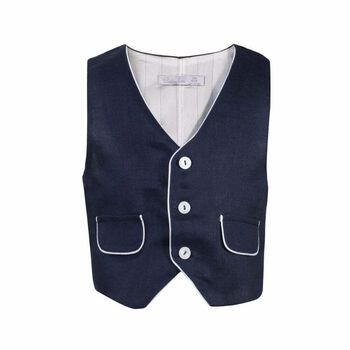 Boys Navy Blue Waistcoat