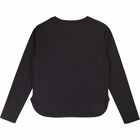 تيشيرت قطن باللون الاسود للبنات, 1, hi-res