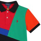 Boys Multi-Coloured Logo Polo Shirt, 1, hi-res