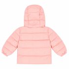 Younger Girls Pink Logo Coat, 1, hi-res