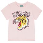 Girls Pink Tiger Logo T-Shirt, 1, hi-res