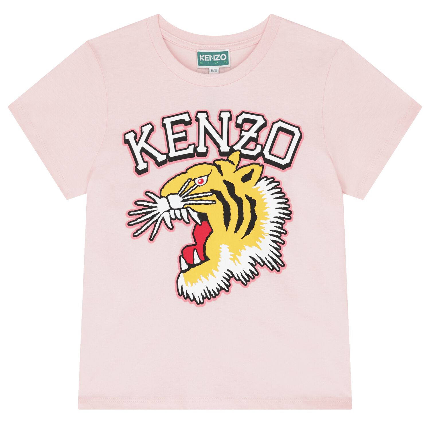 Girls Pink Tiger Logo T-Shirt, 1, hi-res