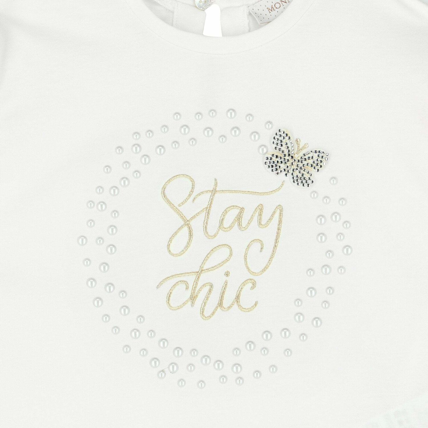 Girls Ivory, Pearl & Diamante Embellished Top, 1, hi-res image number null