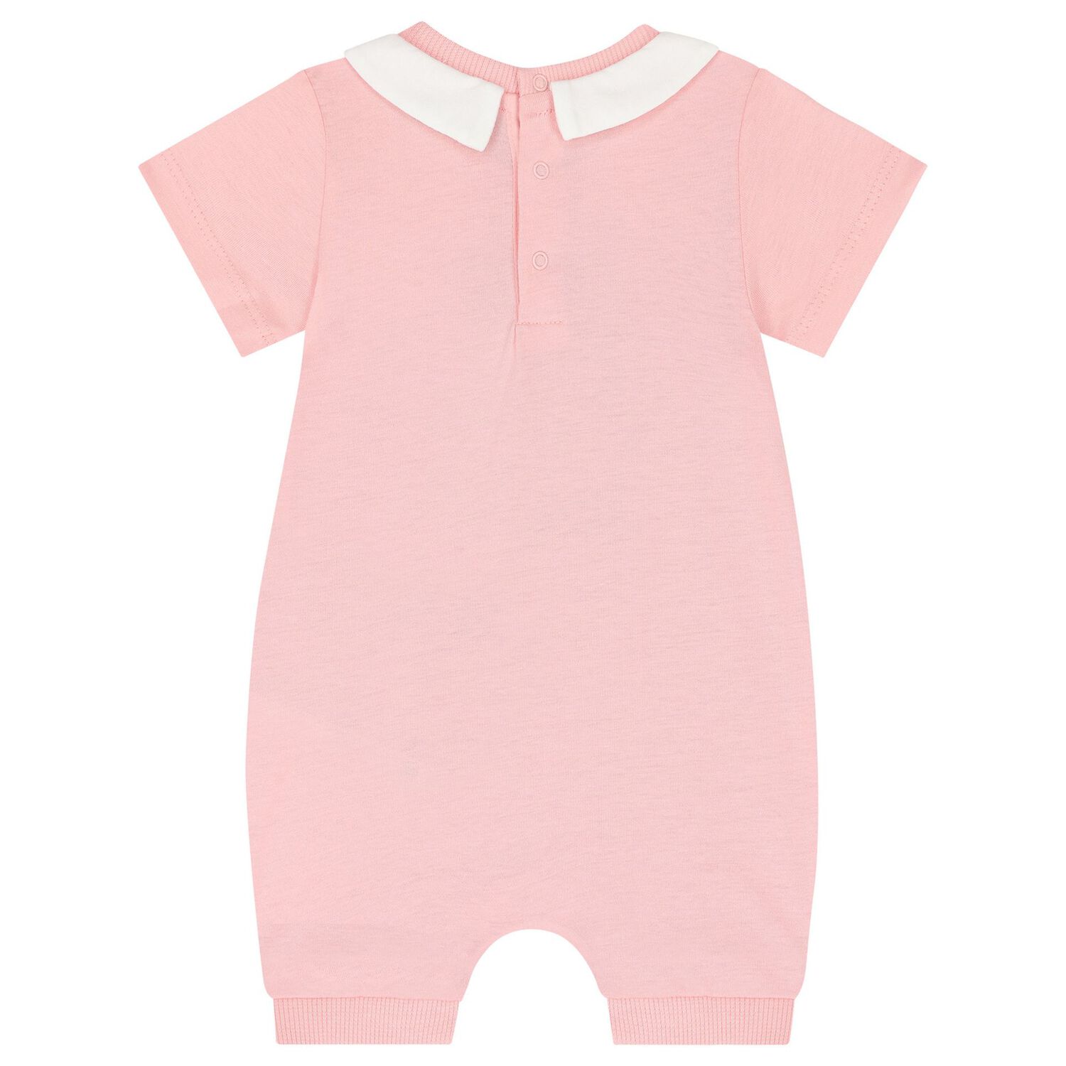 Baby Girls Pink Teddy Bear Logo Romper, 4, hi-res
