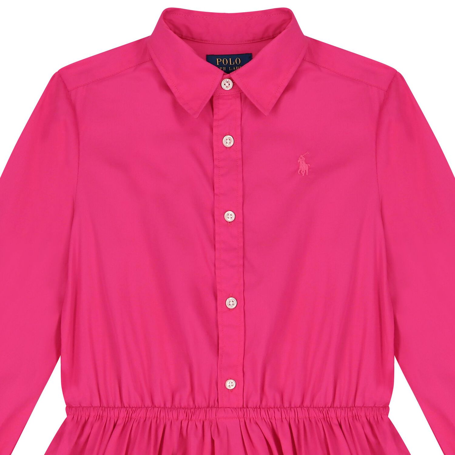 فستان بنات بالشعار باللون الزهري, 1, hi-res