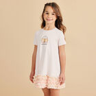 Girls Ivory Bag Sequin Dress, 1, hi-res