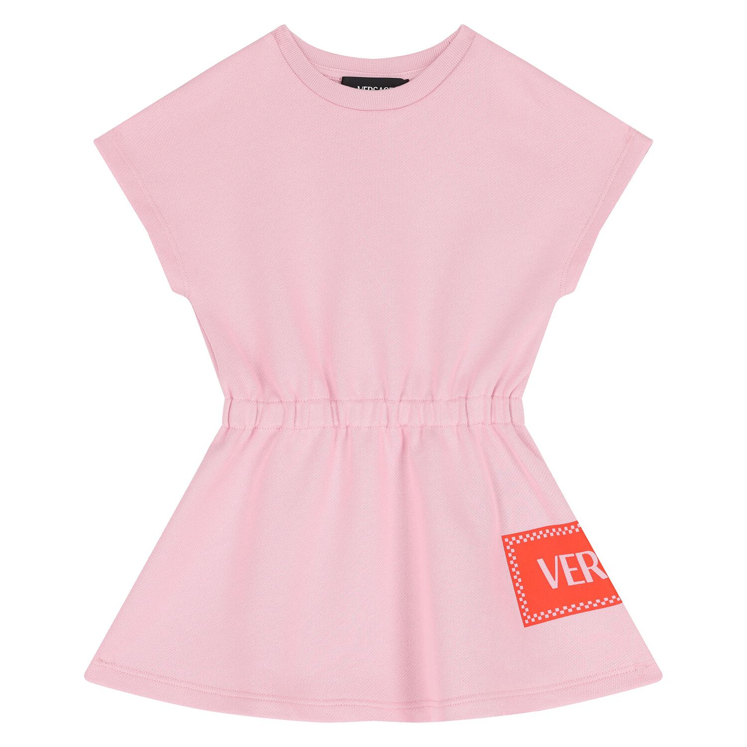 Younger Girls Pink Logo Dress, 1, hi-res