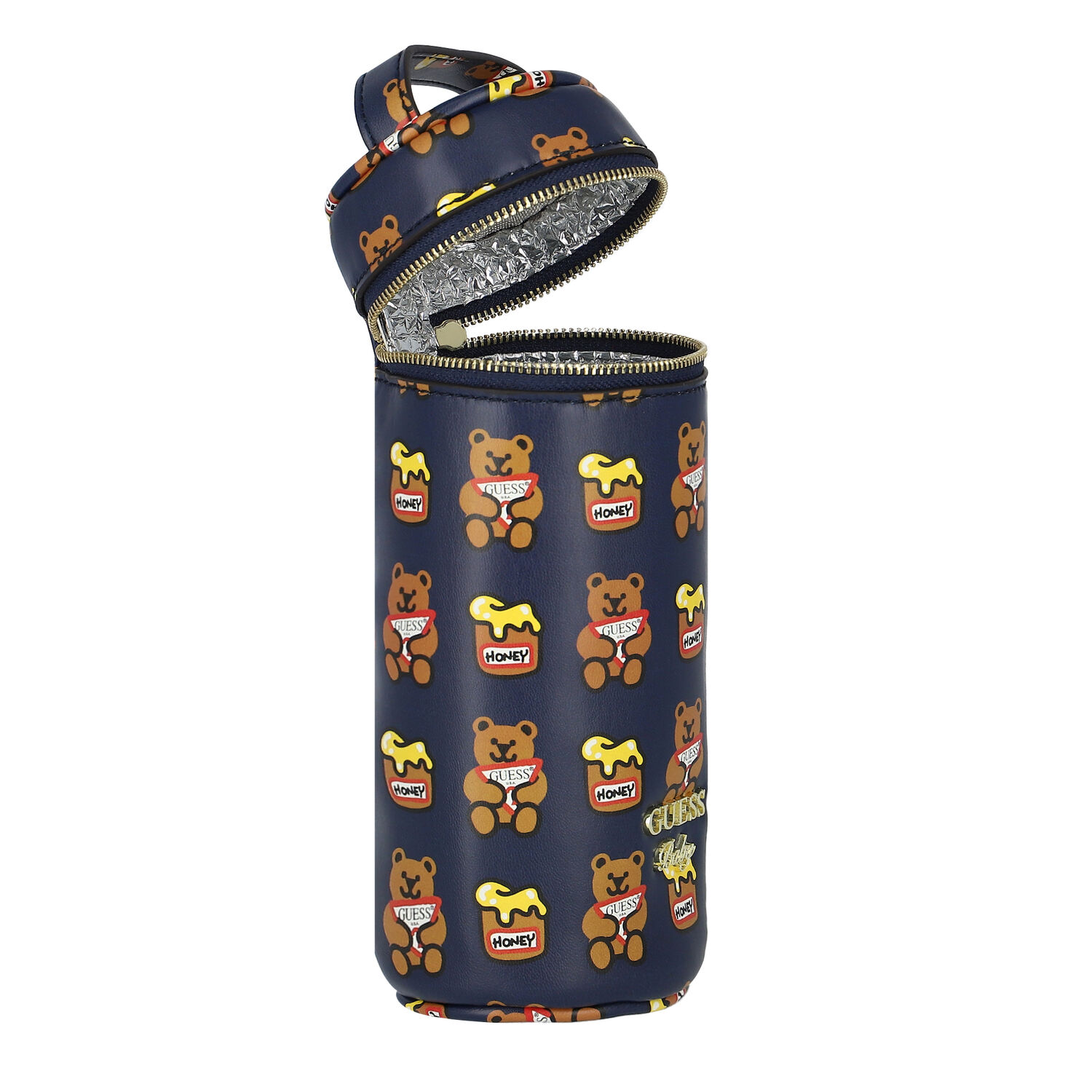 Baby Boys Navy Logo Bottle Bag, 1, hi-res