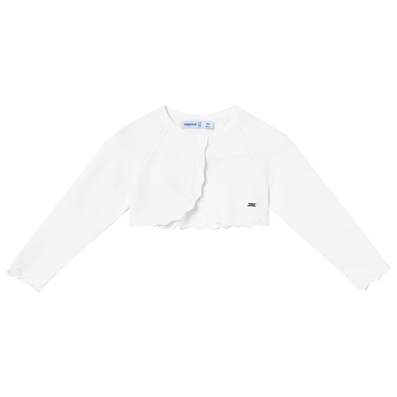 كارديجان باللون الأبيض محبوك للفتيات , 3, hi-res