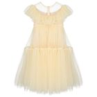 Girls Beige Tulle Dress, 1, hi-res