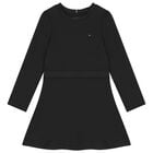 Girls Navy Blue Logo Dress, 1, hi-res