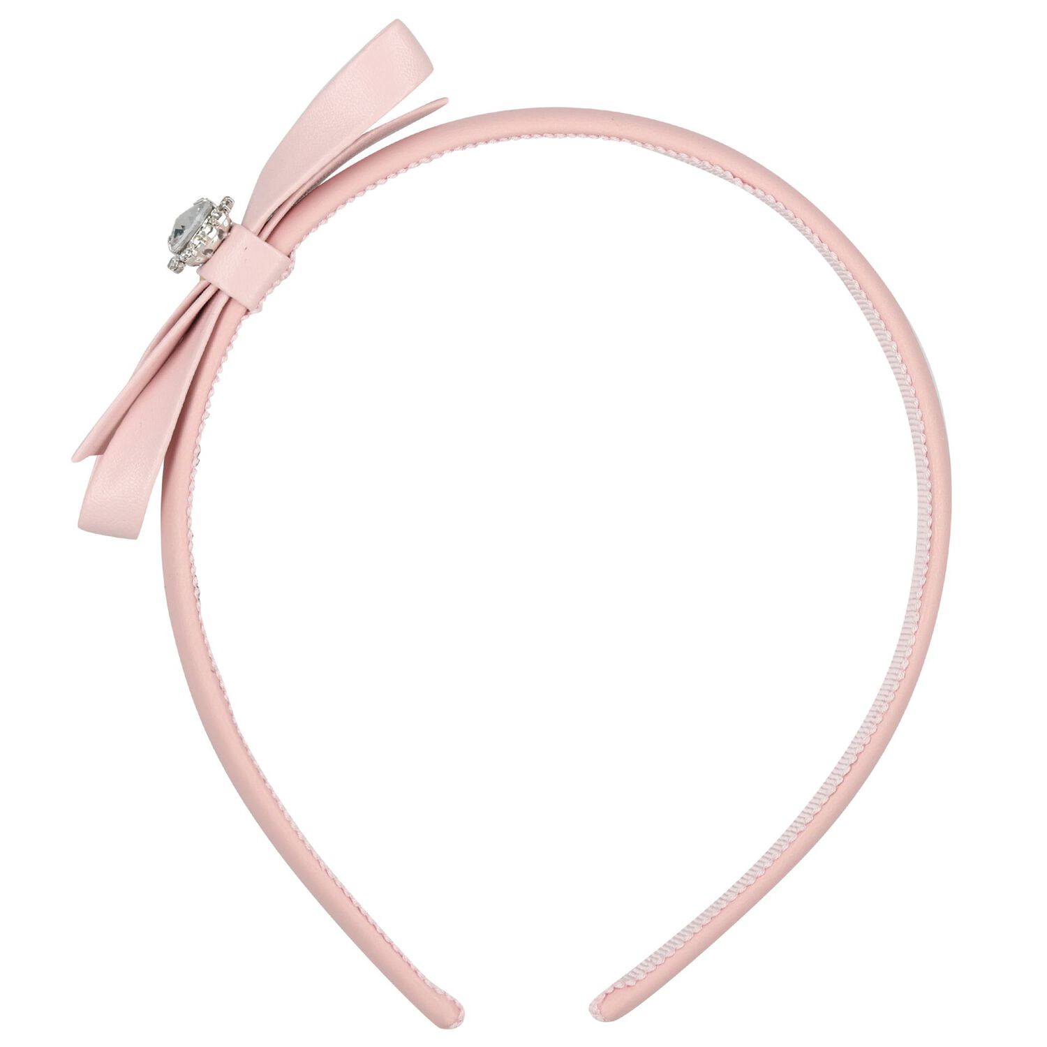 Girls Pink Bow Headband, 3, hi-res