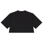 تي شيرت بنات بالشعار باللون الأسود, 3, hi-res