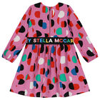 Girls Pink Dots Dress, 1, hi-res